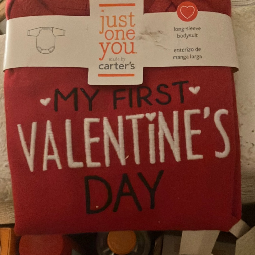 My first Valentine’s Day infant bodysuit 3 months